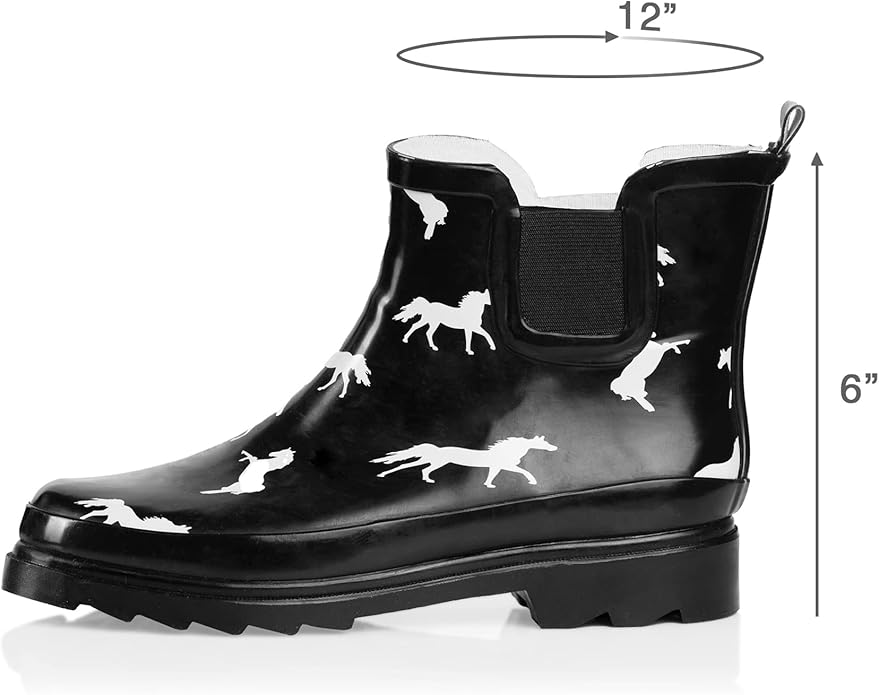 NORTY - Womens Ankle Rain Boots - Ladies Waterproof Winter Spring Garden Boot runs ½ size large-VerdiqueGarden