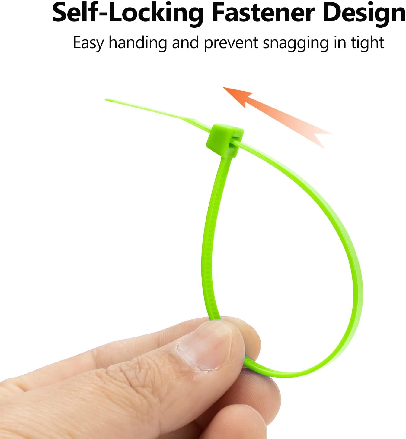 XINGO 100PCS Cable Zip Ties Heavy Duty, Premium Nylon Plastic Wire Ties with 50 Pounds Tensile Strength, Self-Locking Black Nylon Zip Ties for Indoor and Outdoor (12 inch, Apple Green)-VerdiqueGarden