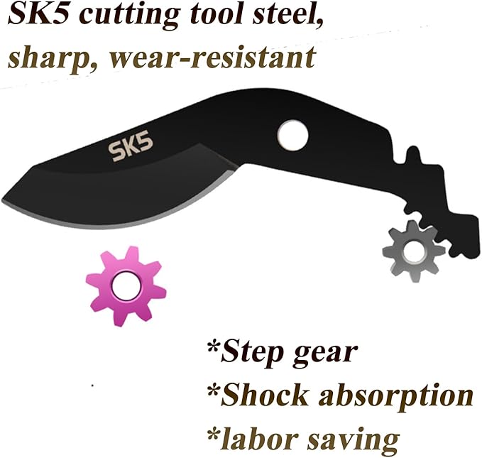 Garden clippers, premium Germany pruners, Work 3 times easier, professional pruning shears, cutting rose, flower, hedge, stem, tree, Sharp gardening scissors, Arthritis weak hand snips (Japanese-2, 1)-VerdiqueGarden
