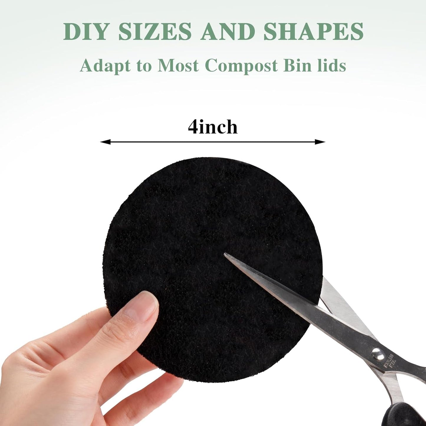 Vipush Charcoal Filters for Kitchen Compost Bin - 12 Pack Activated Carbon Filters for Countertop Bin Pail Replacement, Activated Charcoal Home Bucket Refill Sets-VerdiqueGarden