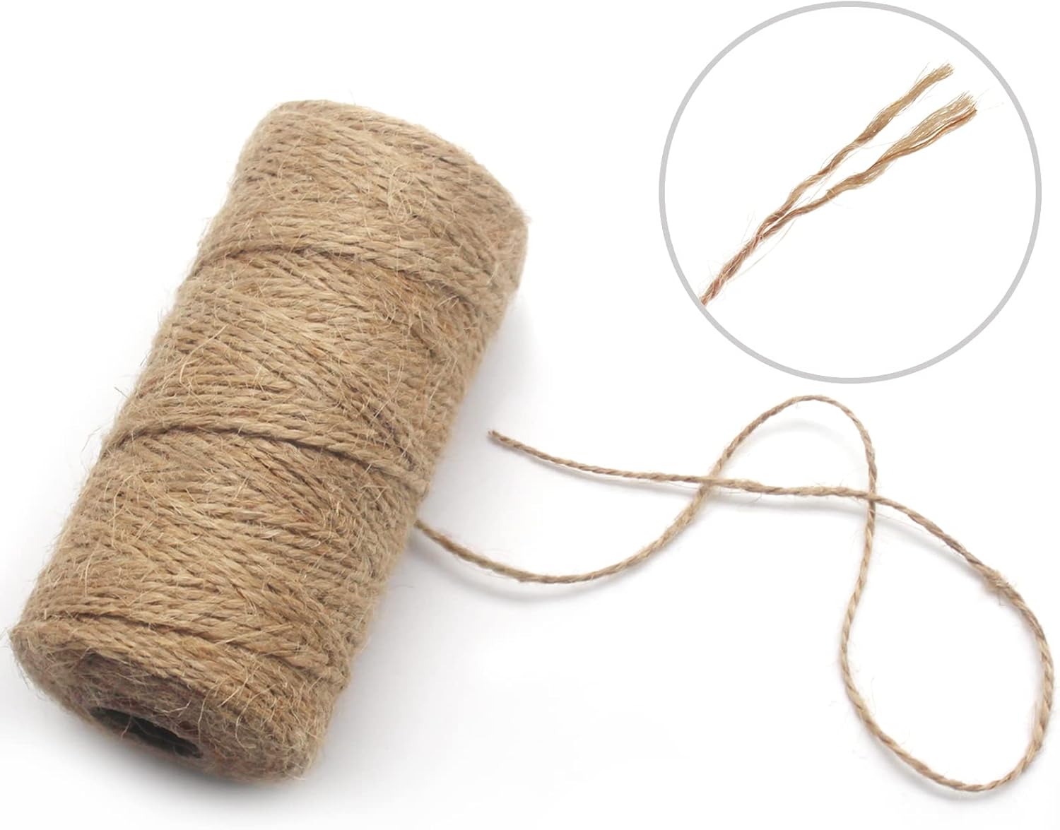 Anvin 984 Feet Cotton Twine Natural Jute Twine Packing Twines Bakers Twine Kraft Twine Wrapping Butchers Baking Arts and Crafts Gardening(Pack of 3, 10 Ply 2mm Thick)-VerdiqueGarden