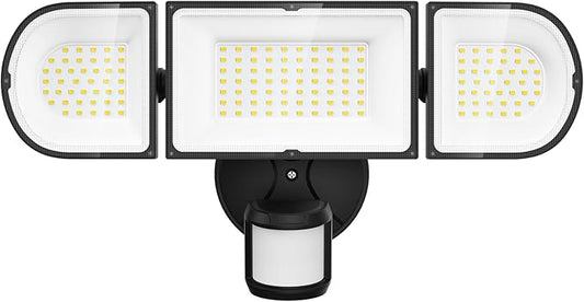 150W Motion Sensor Lights Outdoor for Outside, 15000LM LED Flood Lights Outdoor Wired Dusk to Dawn, Exterior Security Floodlight Fixture Waterproof IP65, Outdoor Lighting for House, Garage-VerdiqueGarden
