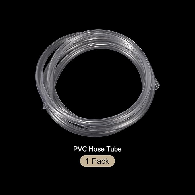 1/4" x 3/8" Clear Plastic PVC Tubing 5ft Flexible Vinyl Tube, [for Garden Irrigation, Water Hose, Fish Tank, Aquarium] - 6.4x9.5mm-VerdiqueGarden