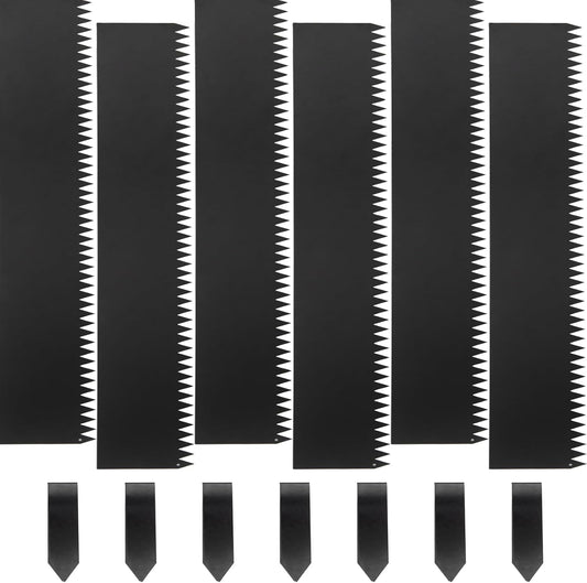 Steel Landscape Edging 40" Lx6 H, 6pcs Metal Landscape Edging with 7 Stakes, 20Ft Easy-to-Install Garden Edging for Flexible Bend, No-Dig Lawn Edging Border for Yard Pathway Forestry, Black-VerdiqueGarden