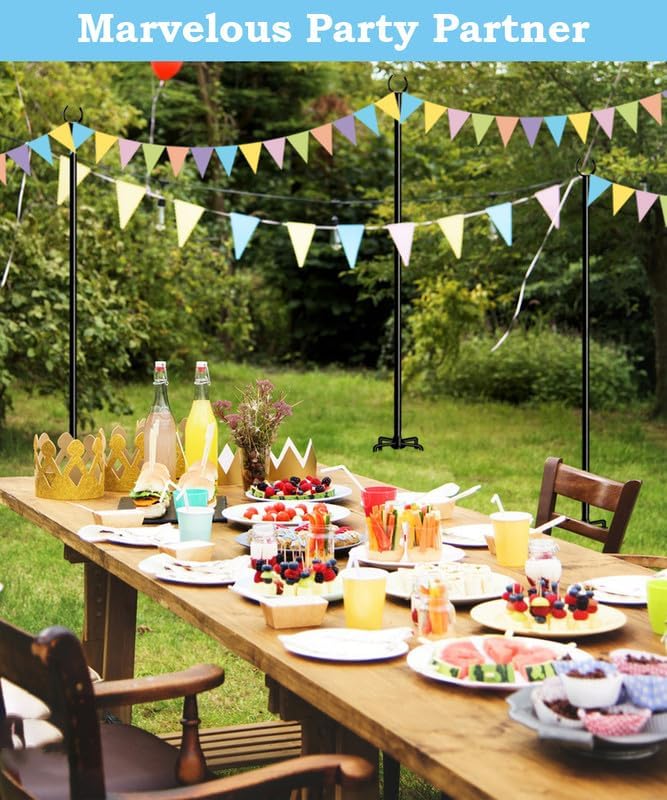 String Light Pole Stand for Outdoor String Lights Hanging, Use for Backyard, Garden, Patio, Party, Festival, Wedding, Picnic, 10FT, Matte, 1 Pole-VerdiqueGarden