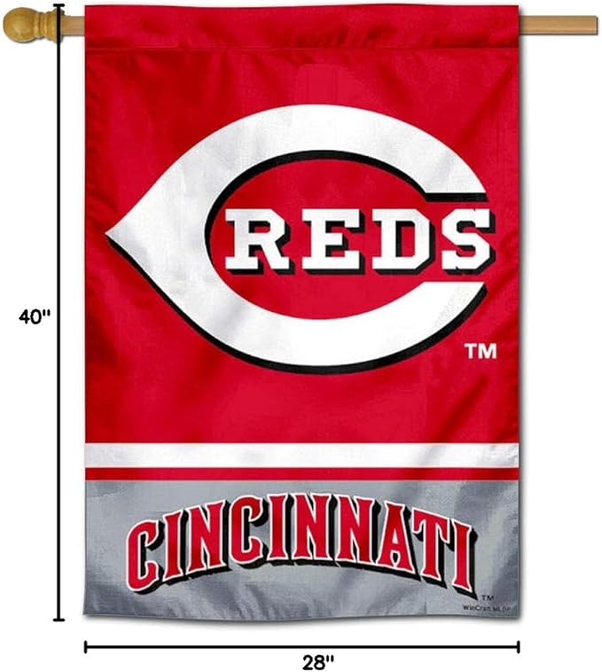 Cincinnati Reds Double Sided House Flag-VerdiqueGarden