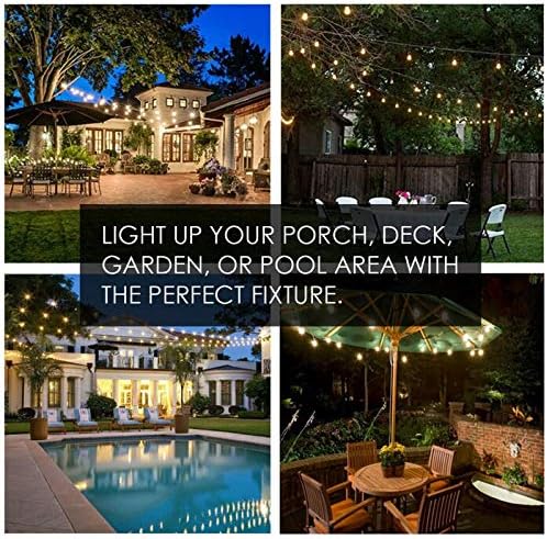 SUNTHIN White String Lights, 144FT(3 Pack 48ft) White Outdoor Lights with Shatterproof LED Bulbs for Patio, Garden, Backyard, Porch, Cafe, Deck, Wedding, Party-VerdiqueGarden