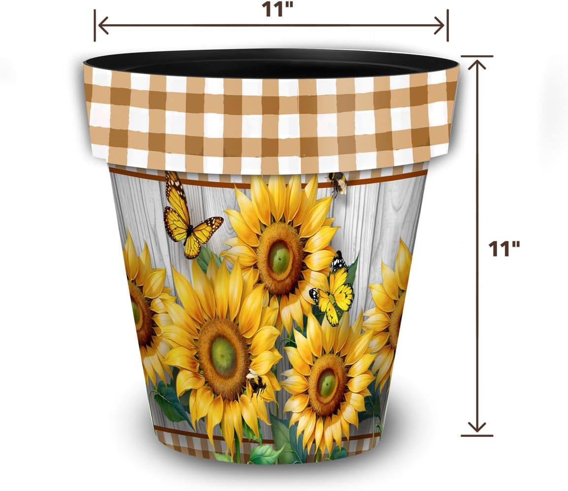 Briarwood Lane Sunflower Duo Medium Planter-VerdiqueGarden
