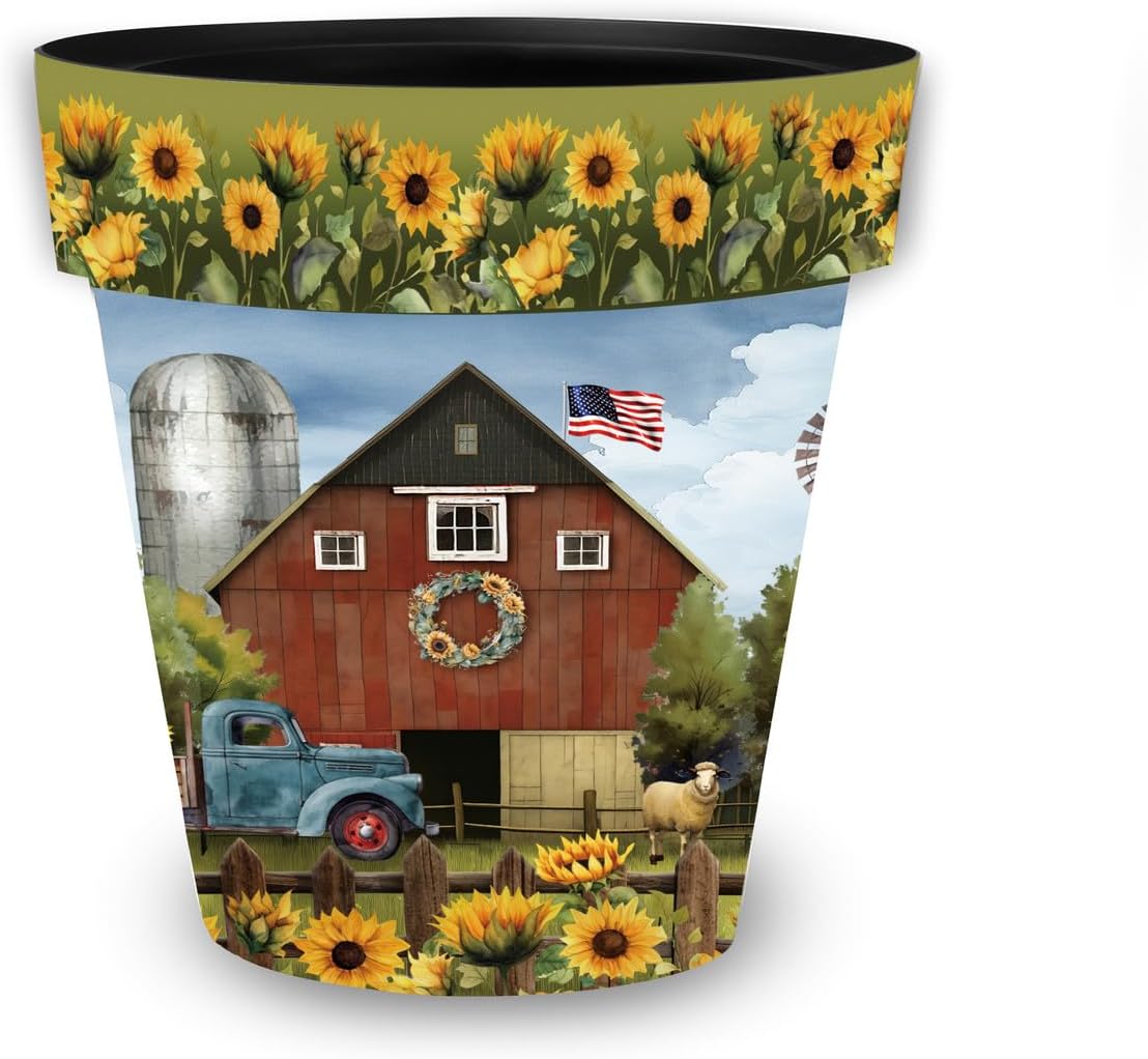 Briarwood Lane Sunflower Barn Medium Planter-VerdiqueGarden
