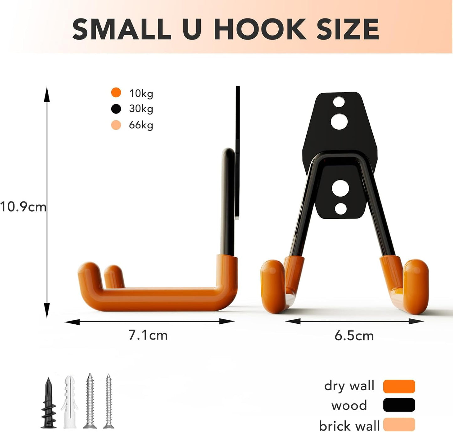 Skateboard Hooks 4-Pack Utility Small Heavy Duty Holder Garage Storage Wall Mount for Stroller Tennis Garden Tool Household Warehouse Shed-VerdiqueGarden