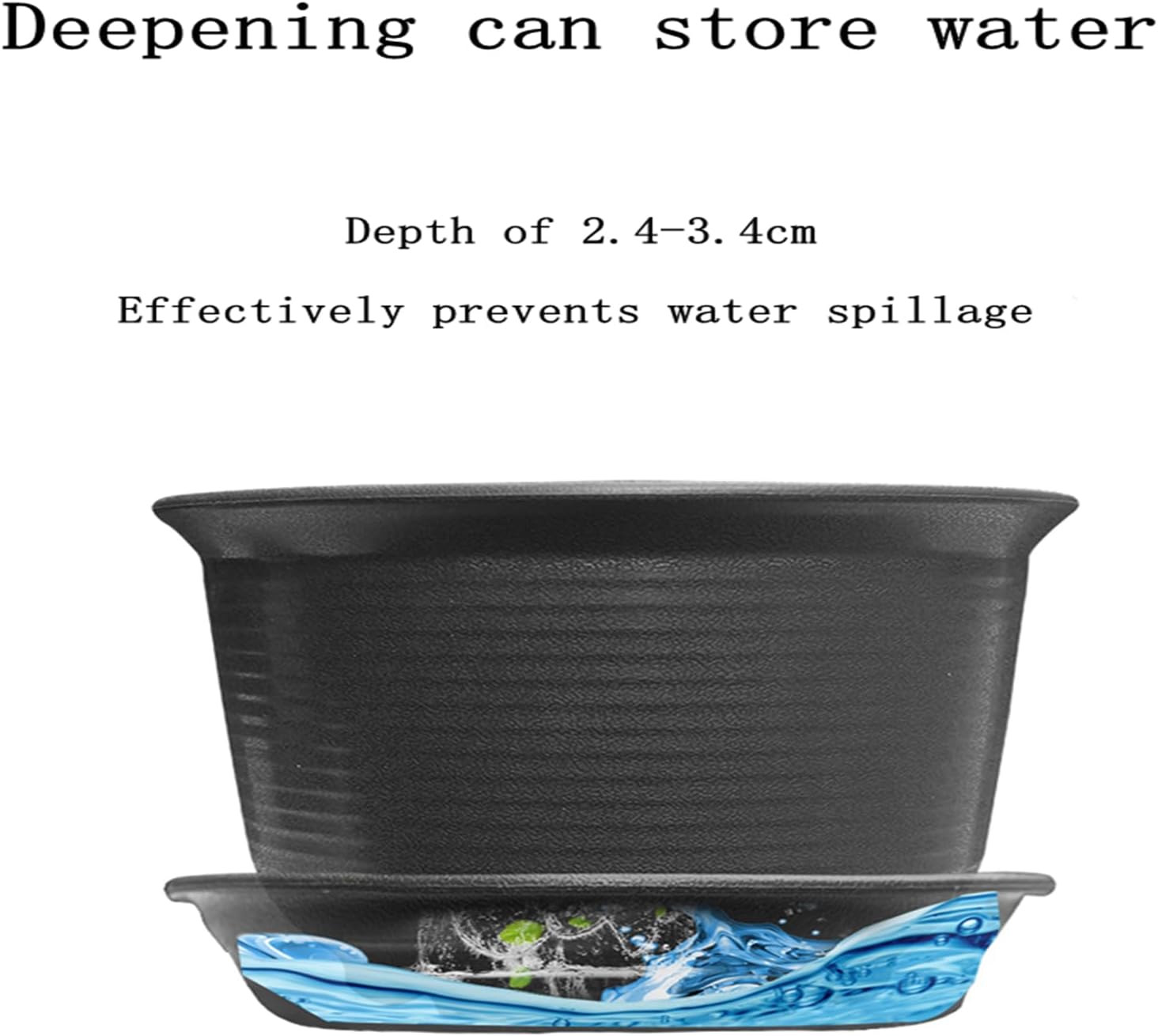 12 Pack Plant Saucer 8 10 12 Inch Plastic Plant Tray, Sturdy and Durable Flower Pot Container Accessories Plant Pot Saucers for Indoor and Outdoor (8 10 12 Inch, Black)-VerdiqueGarden