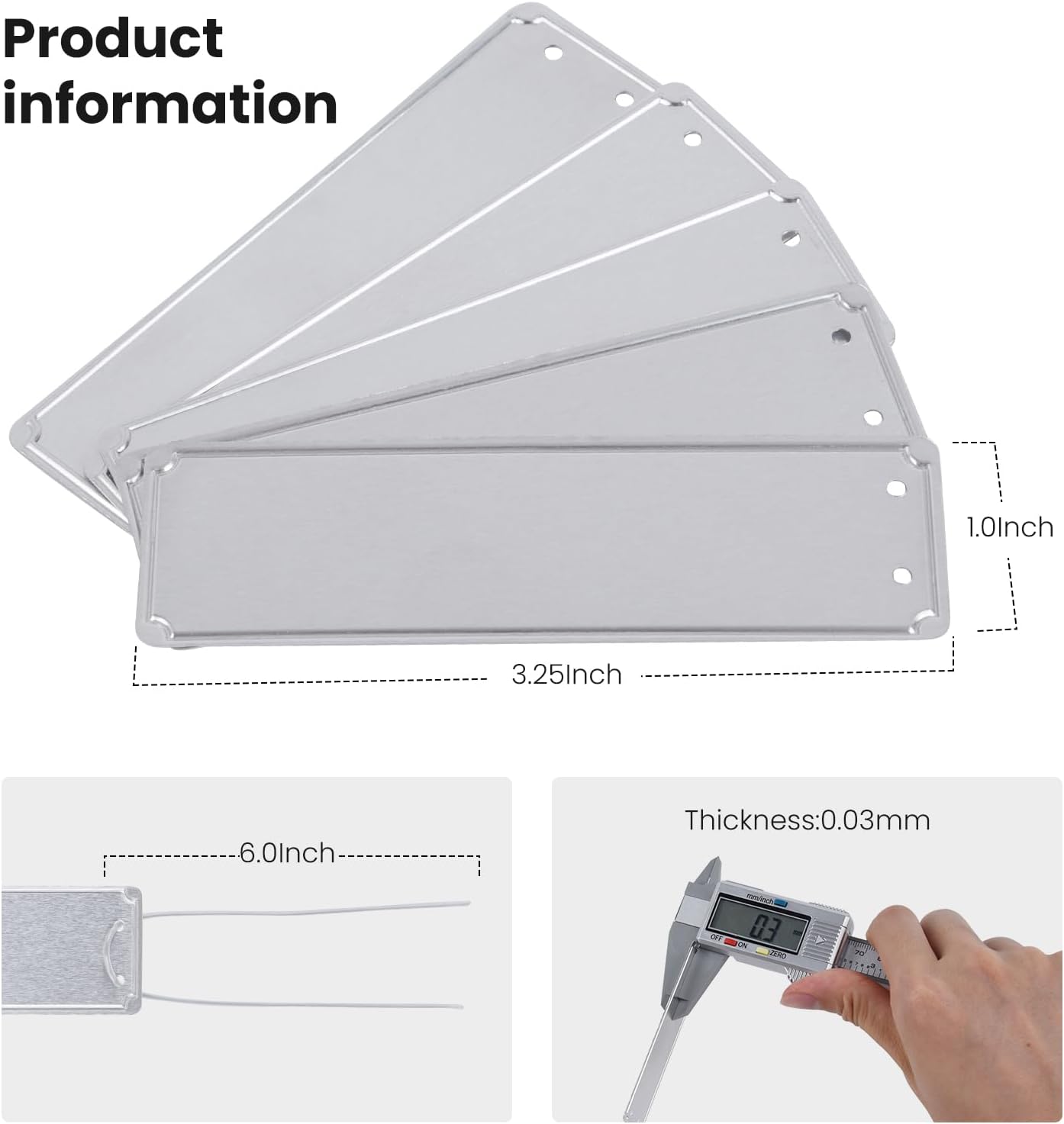 Metal Plant Labels, Aluminum Plant Tags, Aluminum Plant Label for Seedlings Garden Tree, Double Sided Write on Labels for Outdoor, Waterproof Metal Tags（50 Pcs）-VerdiqueGarden