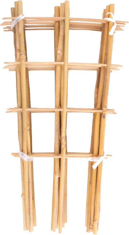 Avalution 10 Pack Bamboo Trellis for Climbing Plants 16" Natural Garden Ladder Trellis, Fan -Shaped Plant Support Trellis for Potted Plant Decor-VerdiqueGarden
