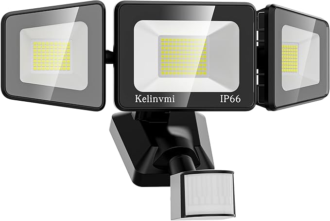 120W LED Flood Lights Outdoor with Motion Sensor, 12000LM 4500K Daylight, IP66 Waterproof Dusk to Dawn Outdoor Security Lights for Garage, Yard, Outside-VerdiqueGarden