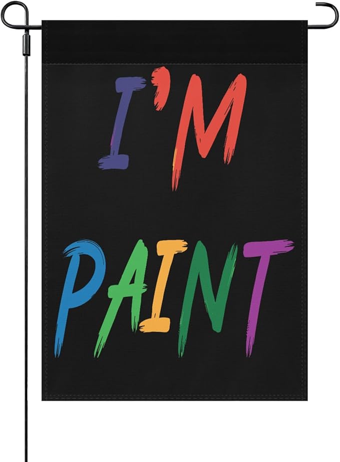 I like To Fingers Paint I'm Paint For Couple Valentines Garden Flags 12x18 Double Sided Funny Banner for All Season-VerdiqueGarden