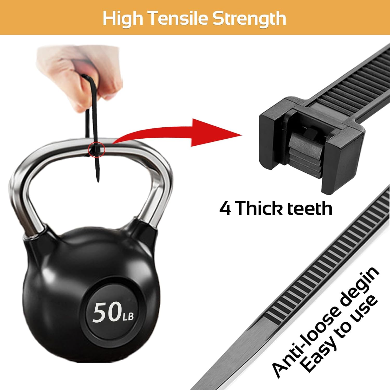 5000pcs 12Inch Black Cable Tie,Nylon Zip Ties,Industrial Grade,50 Pounds Tensile Strength,UV Resistant,Heavy Duty,for Home,Garden Trellis,Office,Garage and Workshop-VerdiqueGarden