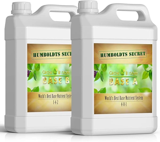 Humboldts Secret Set of A & B Liquid Hydroponics Fertilizer - World's Best Nutrient System – Hydroponic Nutrients for Outdoor, Indoor Plants – Supports Vegetative and Flowering Stages of Plants-VerdiqueGarden