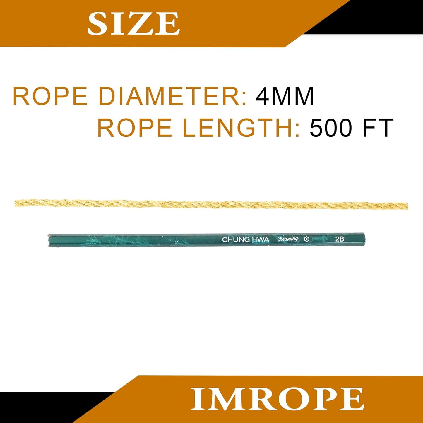 4mm x 500 Feet Yellow Jute Rope, Twine for Gardening Tomato Climbing Plant Tie Floristry Crafts Gift Wrapping Packing Decor-VerdiqueGarden