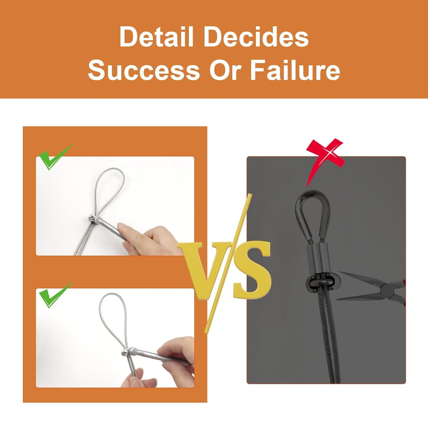 1/8" Vinyl Coated Wire Rope Kit with Work Gloves, 300FT Stainless Steel String Light Hanging Kit with Turnbuckle,7x7 Strand 920LB Strength Clothes Line Cable for Outdoor, Crafts, Garden-VerdiqueGarden