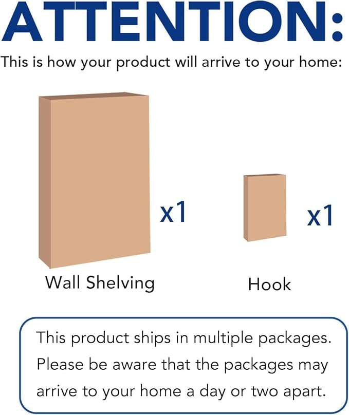 LEXIMOUNTS 2-Pack 2x4ft Garage Shelving with Hooks, 24-inch-by-48-inch Wall Shelf Garage Storage Racks Floating Shelves, White-VerdiqueGarden