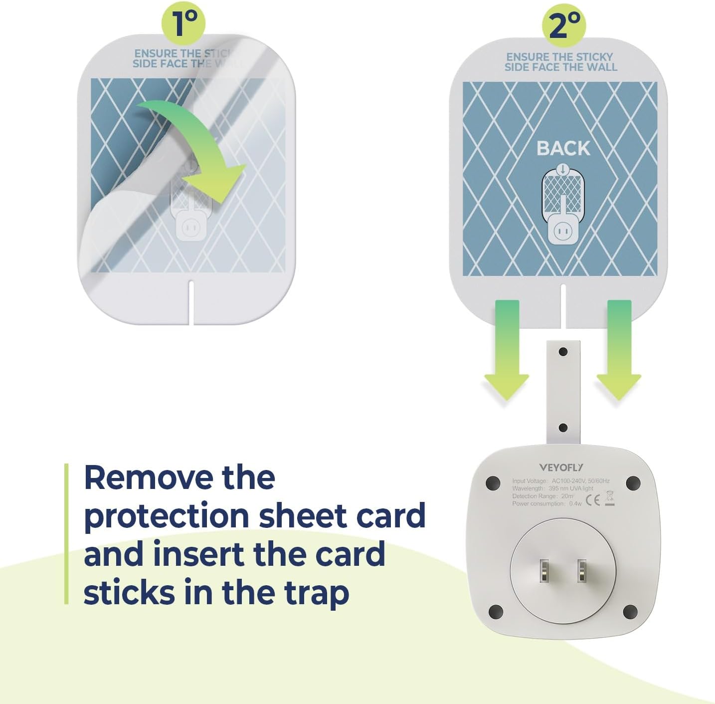 VEYOFLY Fly Trap Indoor Refill, Fruit Fly Traps for Indoors, Gnat Traps for House Indoor, Fly Catcher, Fly Trap, Plug in Catch for Fruit Flies, Moths, Gnats, Mosquito Trap (Pack of 15 Refills)-VerdiqueGarden