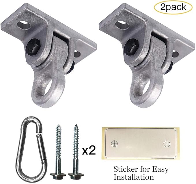 Heavy Duty Metal Color Swing Hangers Screws Bolts Included Over 5000 lb Capacity Playground Porch Yoga Seat Trapeze Wooden Sets Indoor Outdoor 2 Pack-VerdiqueGarden