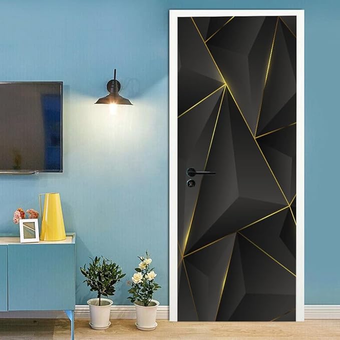 3D Peel and Stick Murals - Three-dimensional Wallpaper Self-adhesive Decals Removable PVC Waterproof Door Poster for Bedroom Living Room Wall Decoration 37.4 x 84.6 inch-VerdiqueGarden