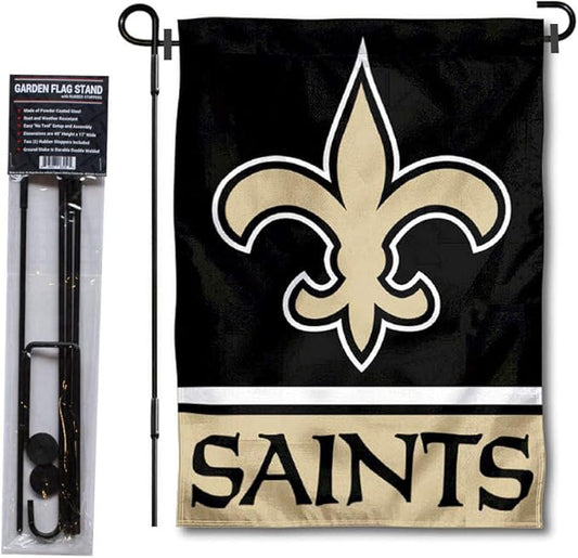 WinCraft New Orleans Saints Garden Flag with Stand Holder-VerdiqueGarden