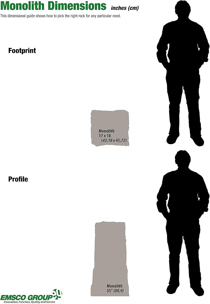 Emsco Group 2235 Natural Sandstone Appearance Utility Cover – Lightweight – Easy to Install Tall Monolith Landscape Rock-VerdiqueGarden