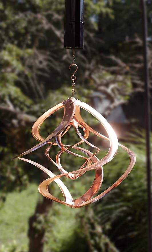 Red Carpet Studios Cosmix Copper Double Wind Sculpture, Small (31058), 14 Inch-VerdiqueGarden