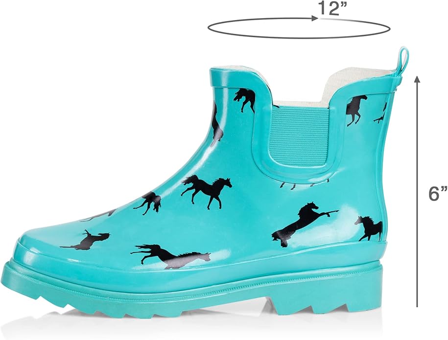 NORTY - Womens Ankle Rain Boots - Ladies Waterproof Winter Spring Garden Boot runs ½ size large-VerdiqueGarden