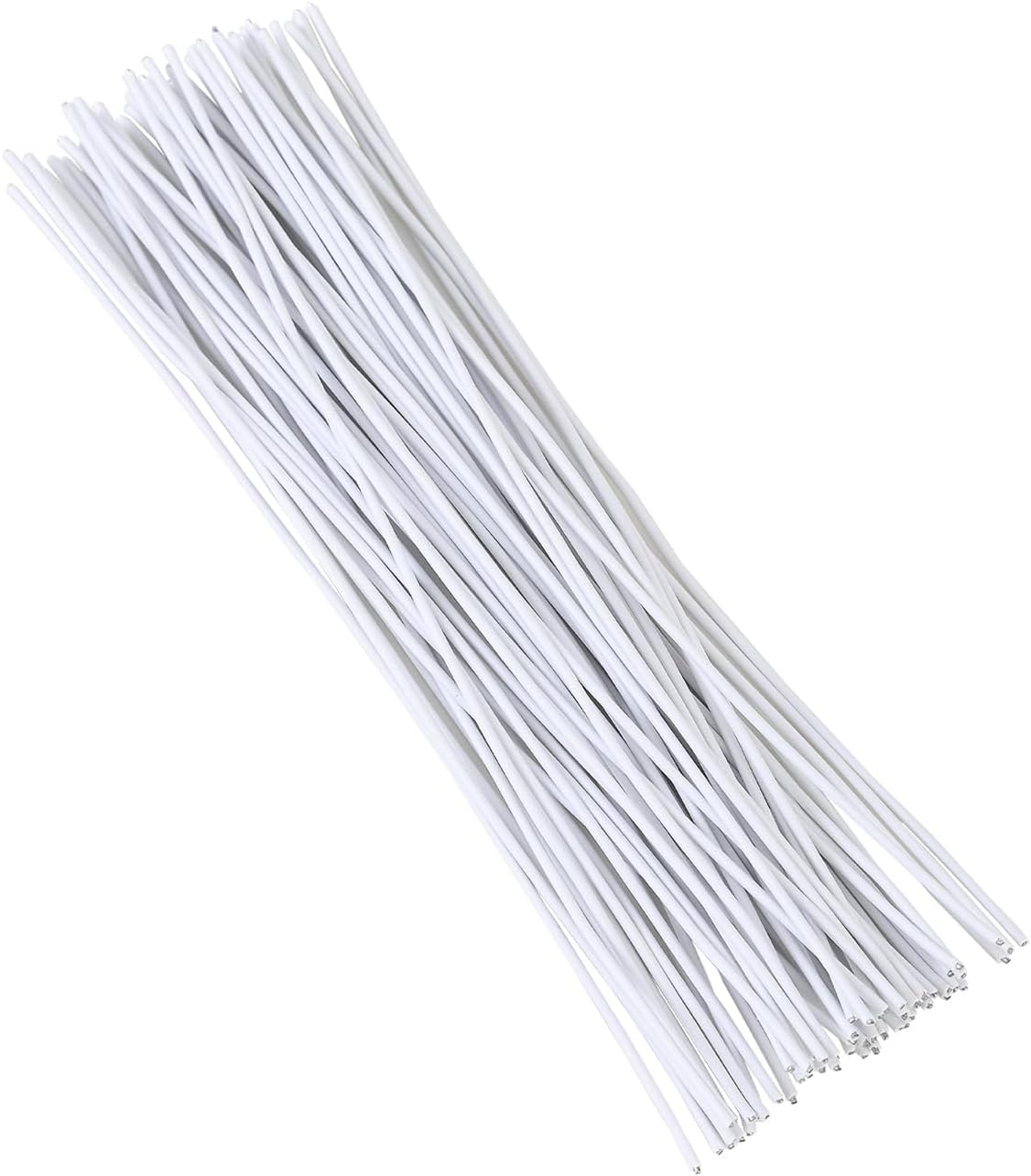 200 Pcs 6 inch Garden Twist Tie, Round Plastic Twist Ties for Plants, Vines and Wrapping Cords or Christmas Tree Gardening Plants Growth and Care, Office Home Cable Organization (White)-VerdiqueGarden