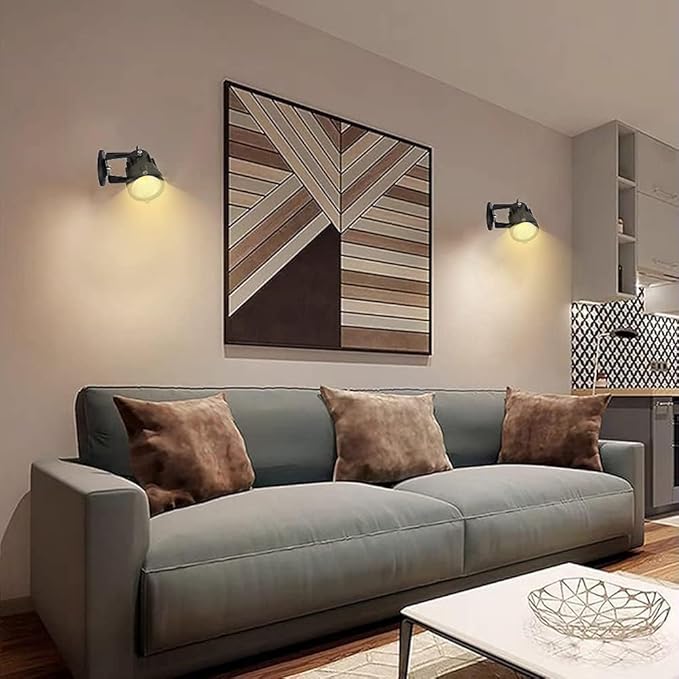 4 Pack 10W LED Spot Lights Indoor Uplight, Security Floor Spotlight,Ceiling Spotlight,120V Landscape Lights, Home,Garden,Yard with US 2-Plug Warm White-VerdiqueGarden