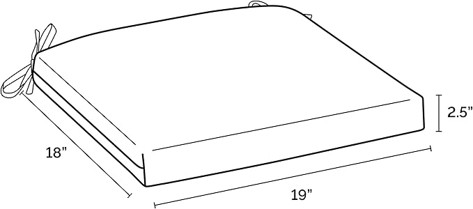 Arden Selections Rocking Chair Cushion, 19 x 18, Rain-Proof, Fade Resistant, Cushions for Rocking and Outdoor Chairs 18 x 19, Moss Green Leala (Pack of 4)-VerdiqueGarden