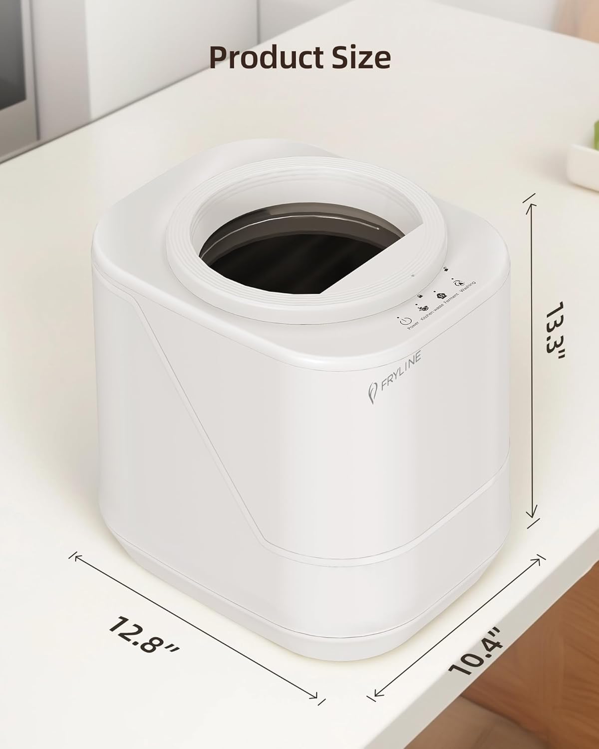 Electric Composter for Kitchen, 4L Countertop Compost Bin, Smart Composter Home Indoor Fertilizer Machine Odorless, Turn Waste to Pre-Compost for Plants-VerdiqueGarden