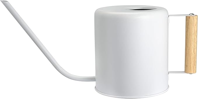 1.5 Liter Watering Can for Indoor Plants, House Plants, Flower Watering, Outdoor Plants - Small Metal Watering Can with Long Spout (White)-VerdiqueGarden