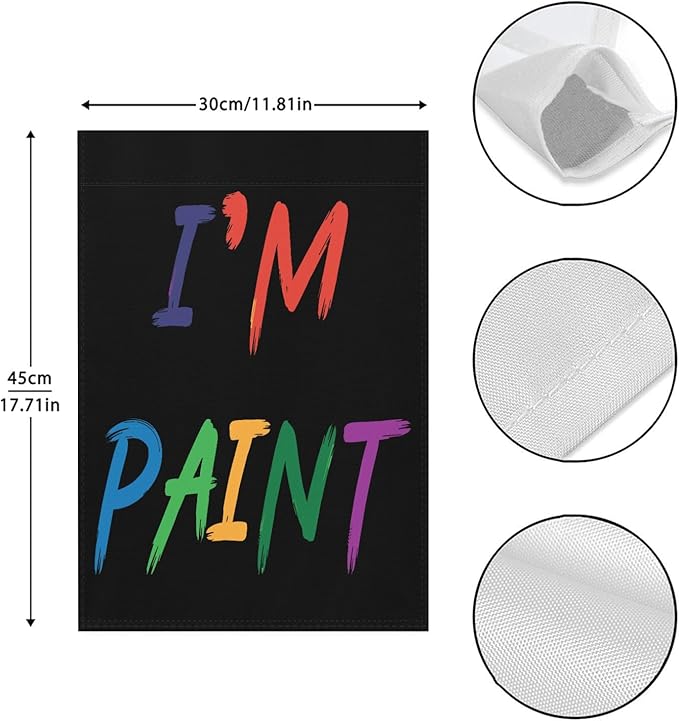 I like To Fingers Paint I'm Paint For Couple Valentines Garden Flags 12x18 Double Sided Funny Banner for All Season-VerdiqueGarden