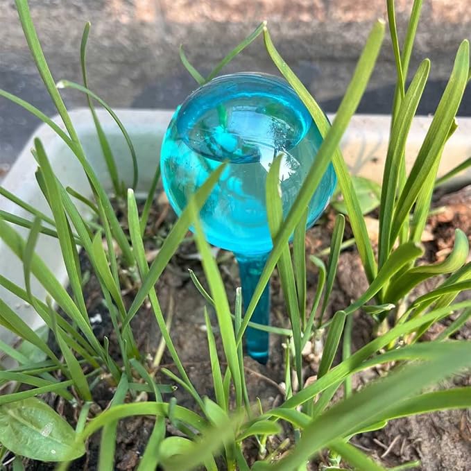10pcs Plant Self Watering Globe Stakes, Plant Watering Stakes Automatic Plant Watering Bulb System Spikes, Flower Automatic Watering Device, Garden Self Waterer for Indoor Outdoor Plant-VerdiqueGarden
