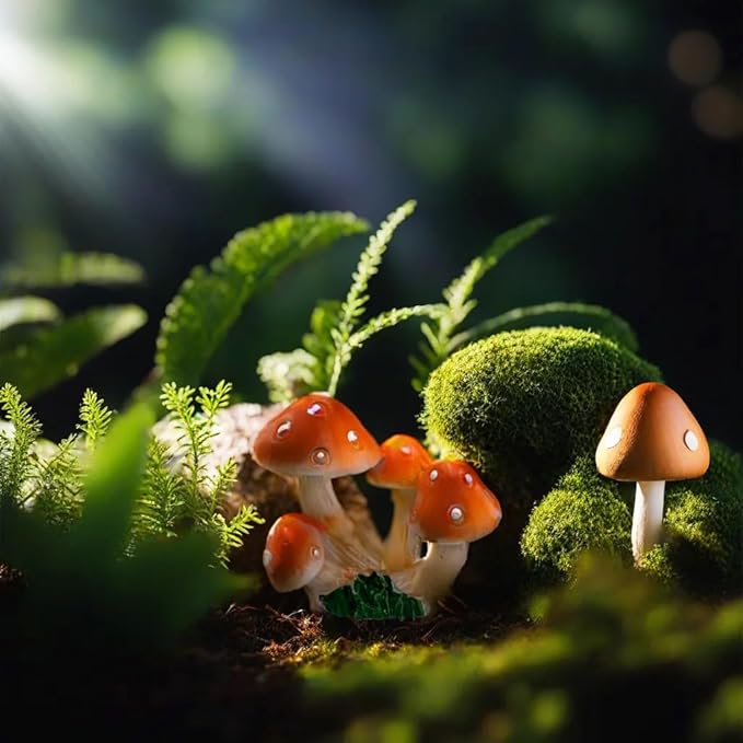 12 Pcs 1.5 to 1.8 Inch Resin Mushroom,Cute Mushrooms Fairy Garden Mushrooms Ornaments for Outdoor Decoration,Home Décor,Cake Decoration,DIY Bonsai Craft …-VerdiqueGarden