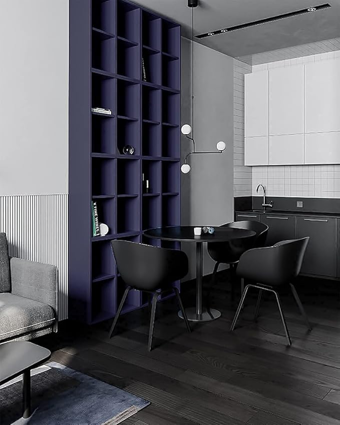 Dimoon 118''x17.7'' Blue Peel and Stick Wallpaper Contact Paper Modern Self Adhesive Wall Paper Removable Renter Friendly Textured Solid Color Shelf Cabinet Vinyl Roll (118''x17.7'',Tibetan Blue)-VerdiqueGarden