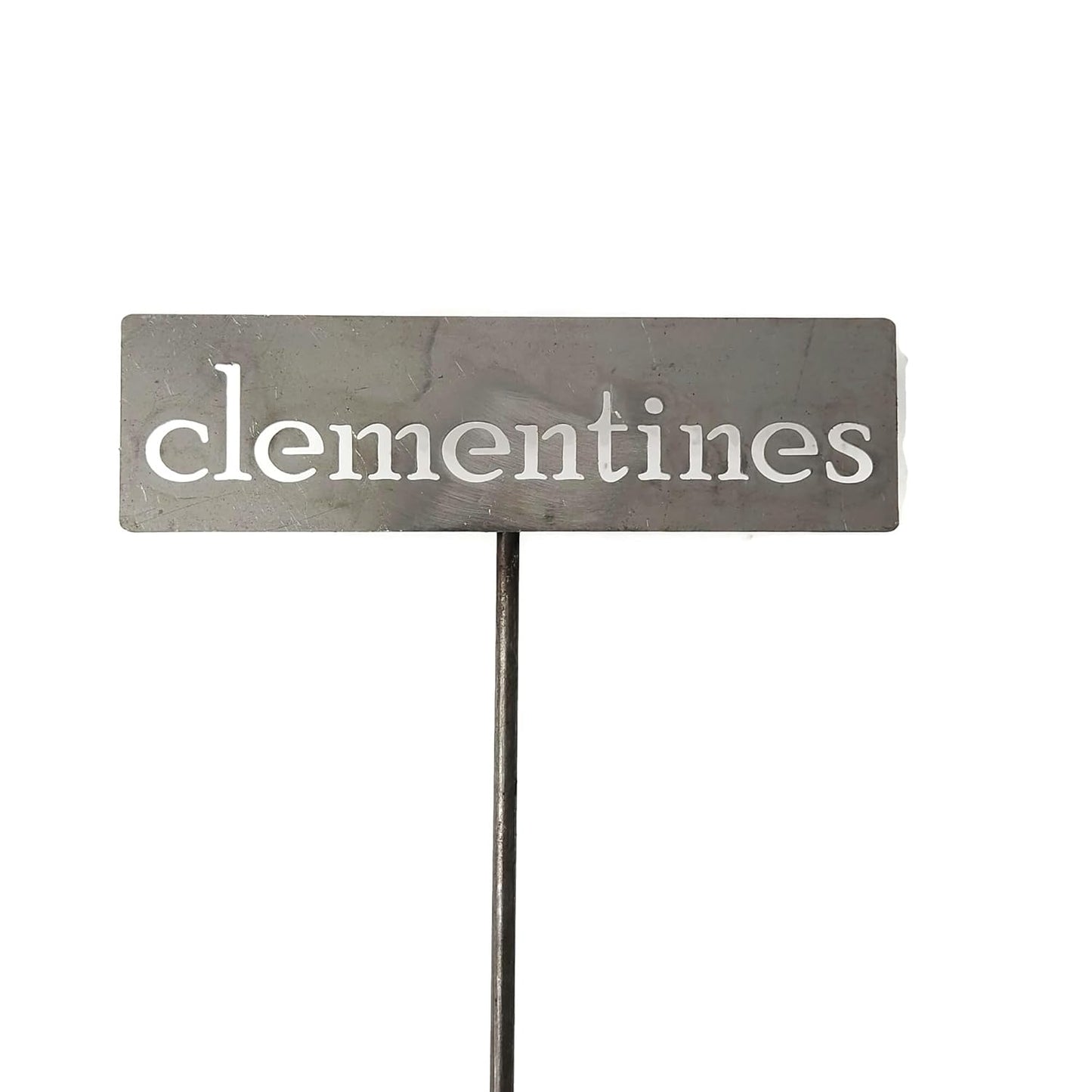Classic Metal Garden Markers 19 Inches Tall (clementines, Raw, Unfinished Steel (will rust with time))-VerdiqueGarden