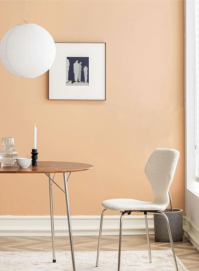 Dimoon 236''x17.7'' Orange Peel and Stick Wallpaper Contact Paper Modern Self Adhesive Wall Paper Removable Renter Friendly Textured Solid Color Shelf Cabinet Vinyl Roll (236''x17.7'',Coral Orange)-VerdiqueGarden