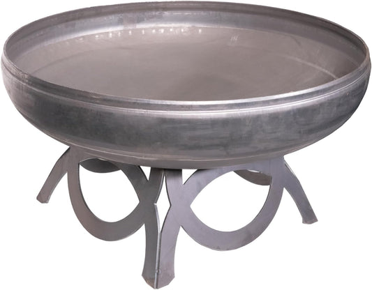 Liberty Fire Pit – Ohio Flame Wood Burning Outdoor Fire Pit - 36" Diameter with Curved Base (Made in USA)-VerdiqueGarden