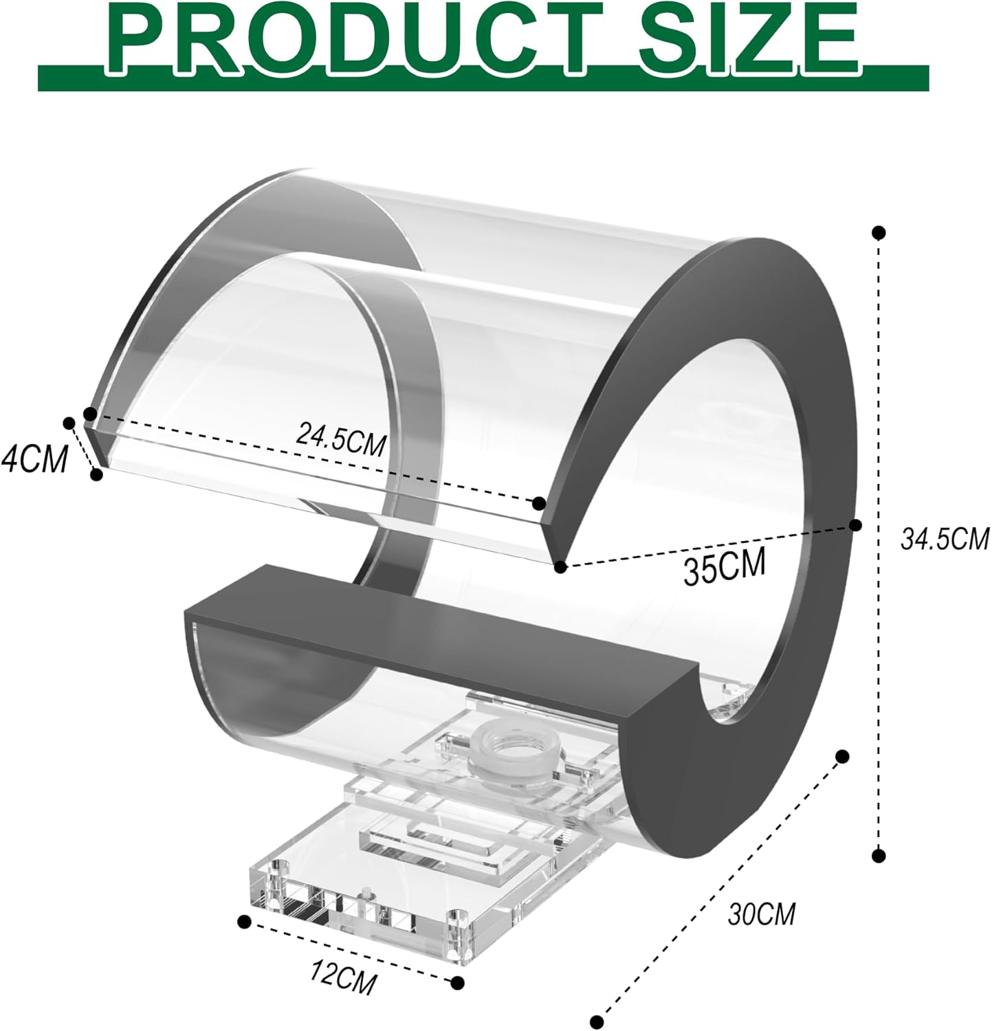 Pool Waterfall Fountain Transparent Acrylic Fountain 15.16'' x 15.16'' x 11.42'' Silver Pool Fountains for Ground Pools Garden Outdoor Waterfalls Sheer Descent Pond Water Feature-VerdiqueGarden