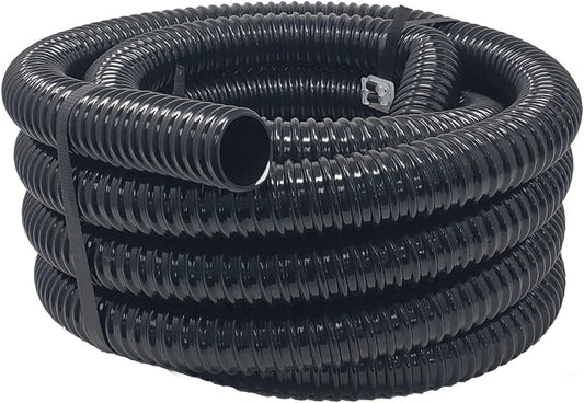 Sealproof Kinkproof 1-1/4 Dia Pond Tubing, Waterfall Pump & Aquarium Hose, 1-1/4-Inch ID, 20 FT, Black, Corrugated, Made in USA-VerdiqueGarden