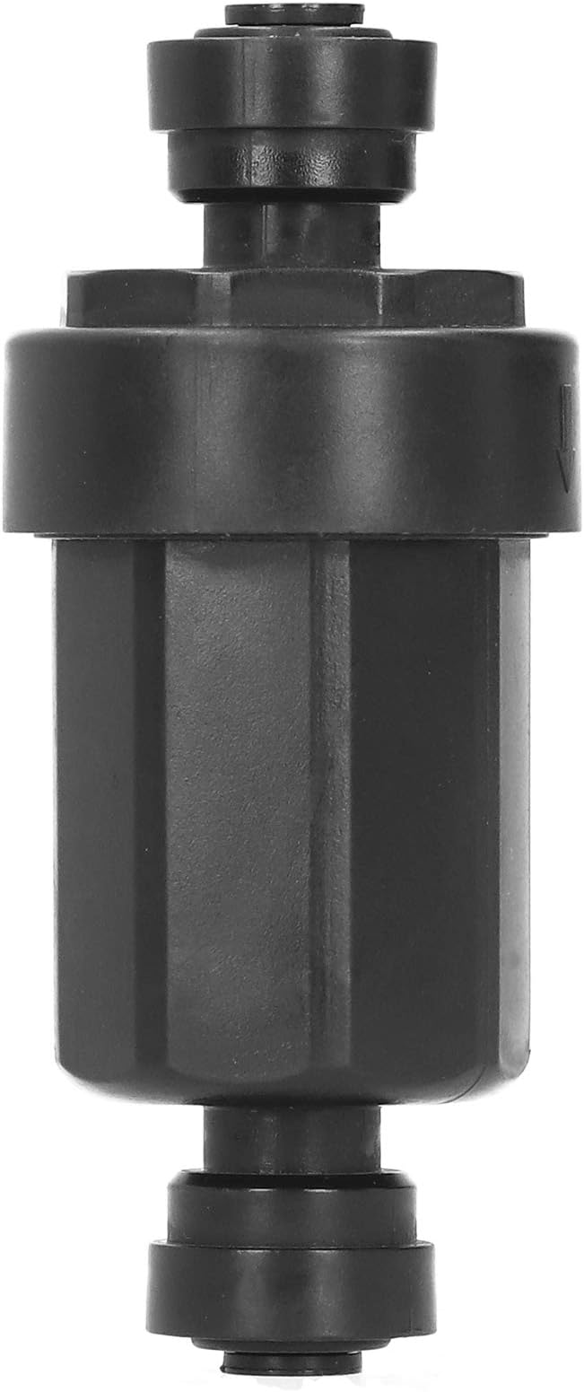 1/4in Irrigation Filter with Stainless Steel Strainer Quick Connect Filtration System for Courtyards Gardens Agriculture Black 3.9x1.6in-VerdiqueGarden