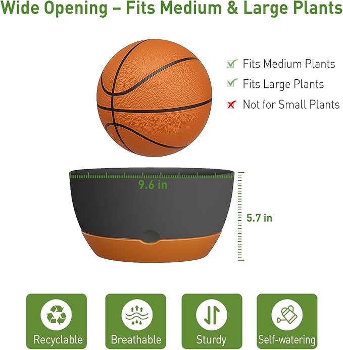 10 Inch Hanging Planters for Indoor & Outdoor Use (2 Pack) - Self-Watering & Drainage Flower Pots with Chain & Macrame Hangers (Deep Gray, 10 in)-VerdiqueGarden