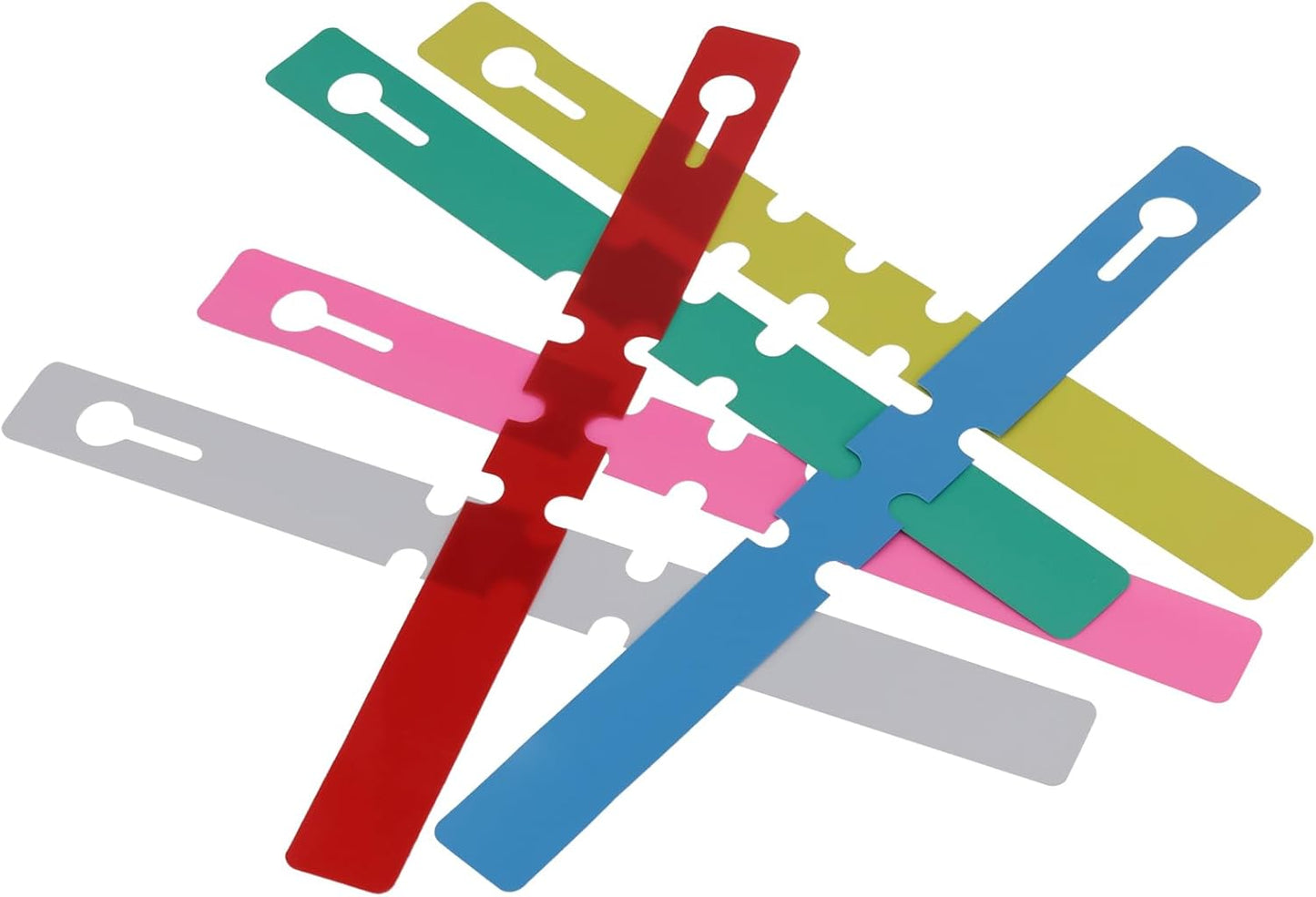 KEILEOHO 1200 PCS 6 Colors Plastic Plant Tags Wrap Around, Outdoor Waterproof Plant Labels, Nursery Garden Markers with Large Writing Surface, Adjustable Hanging Labels for Identifying Plants-VerdiqueGarden