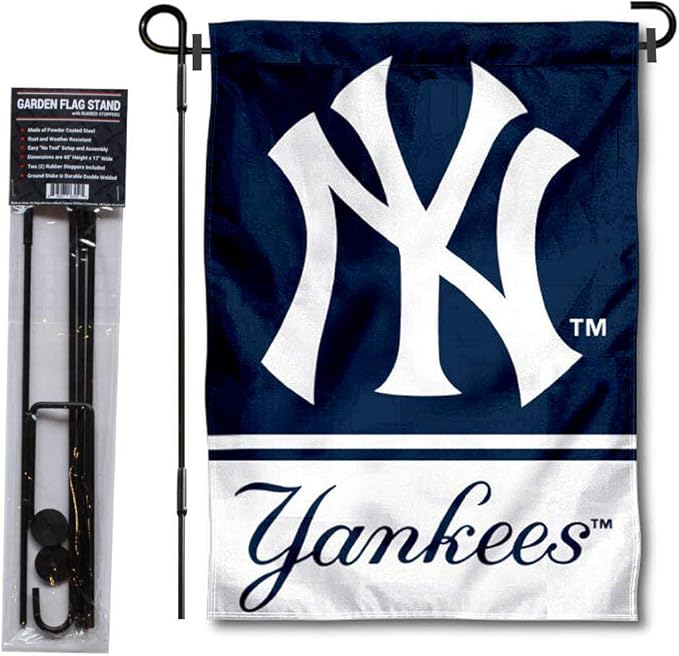 WinCraft NY Yankees Garden Flag with Stand Holder-VerdiqueGarden