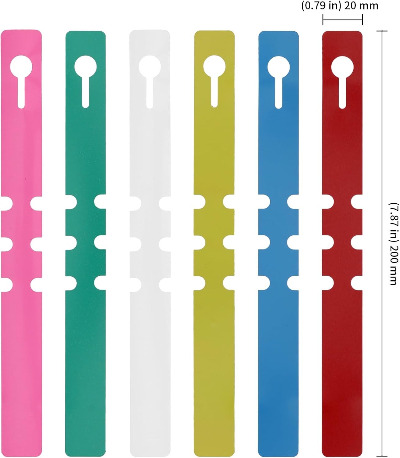 KEILEOHO 1200 PCS 6 Colors Plastic Plant Tags Wrap Around, Outdoor Waterproof Plant Labels, Nursery Garden Markers with Large Writing Surface, Adjustable Hanging Labels for Identifying Plants-VerdiqueGarden